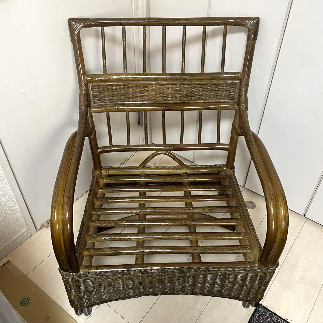 ラタン 籐 椅子 アームソファ パーソナルチェア クッション付 アジアン家具