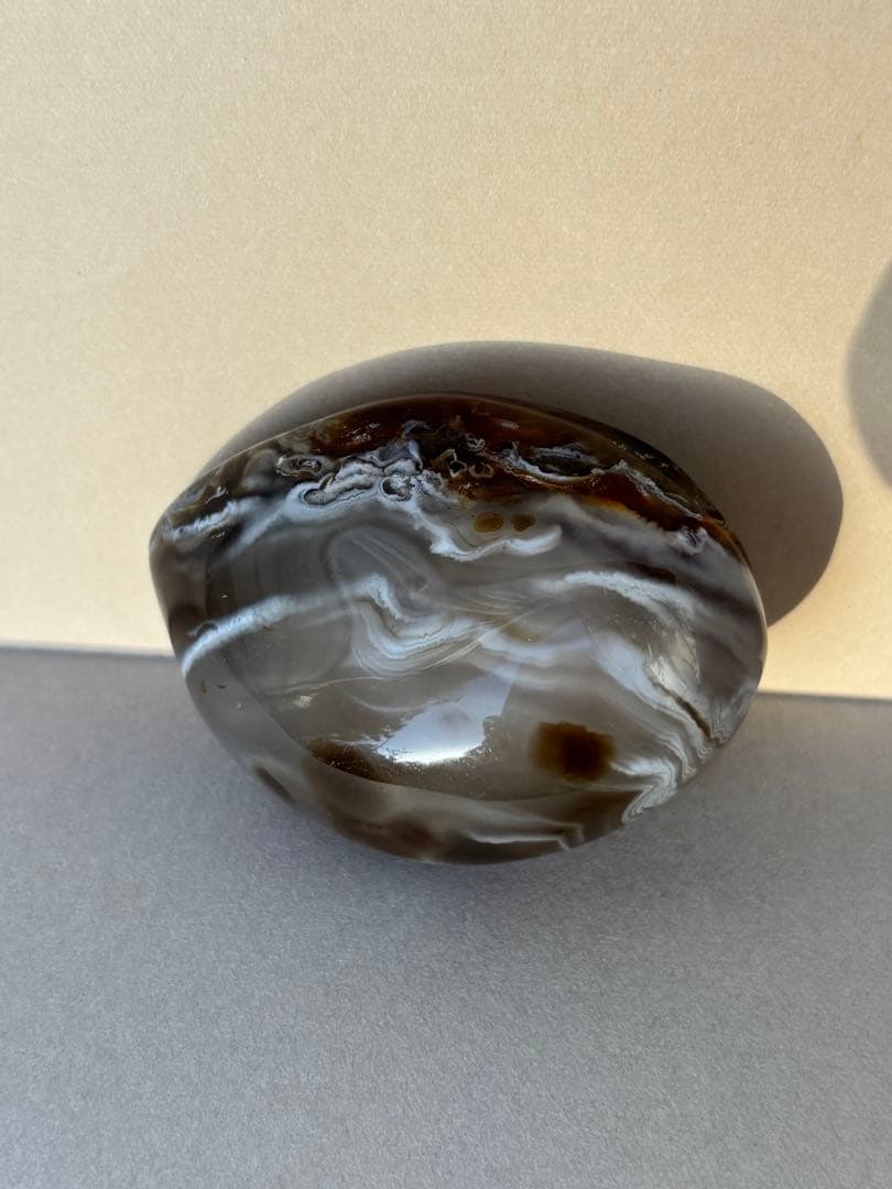 命根石　パワーストーン　瑪瑙 握りお守り(4)