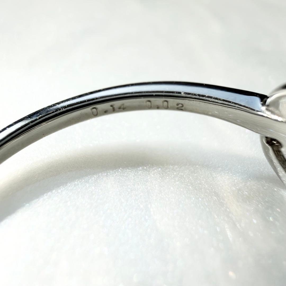Pt900 アレキサンドライト ダイヤモンド 計0.16ct スマイルリング