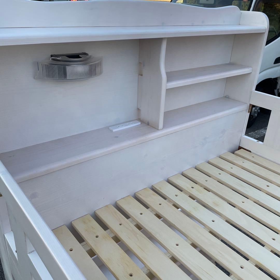 直接引取限定！中古　木製　2段ベッド　LED照明付