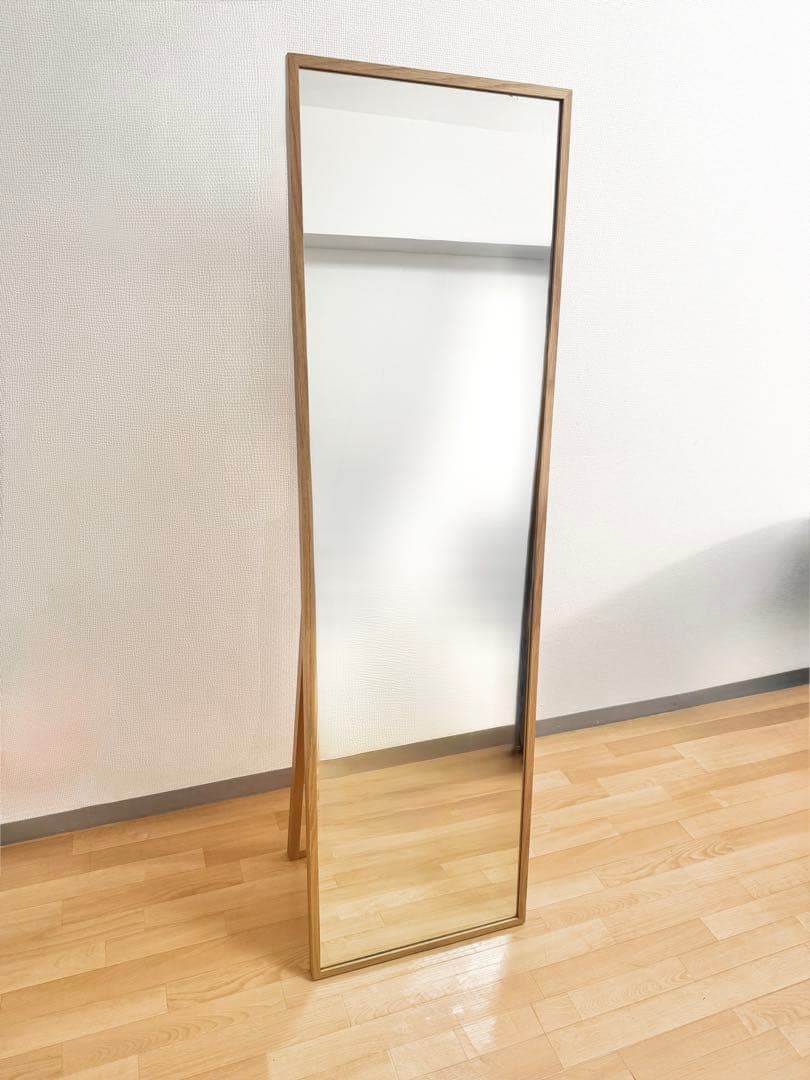 無印良品 オーク材 スタンドミラー 大 44cm×33cm×150.5cm