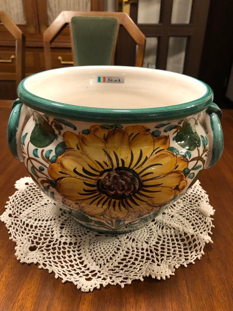 イタリア製　手描きの鉢カバー（SELECTED by NBC）