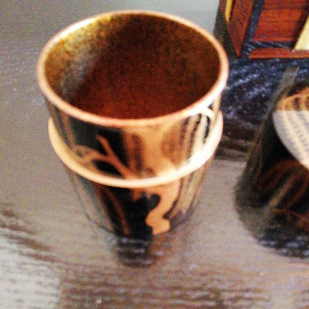 時代　芽吹柳蒔絵細中次