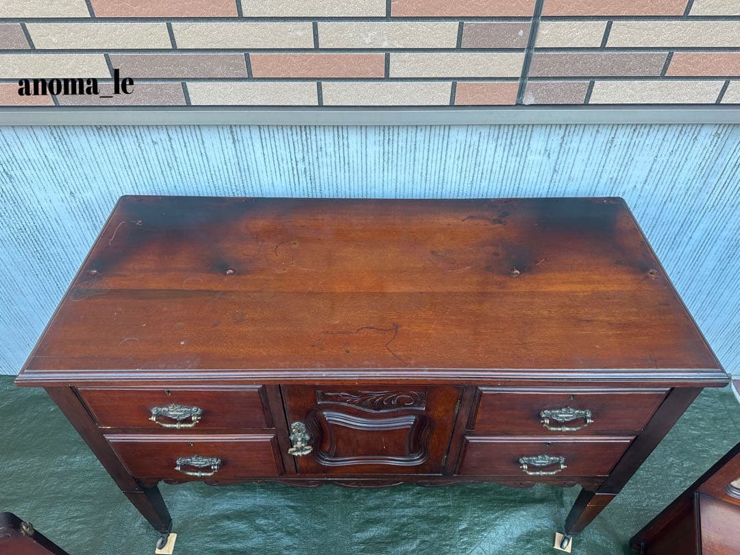 5008【パーラーキャビネット】英国アンティーク　ドレッシングチェスト