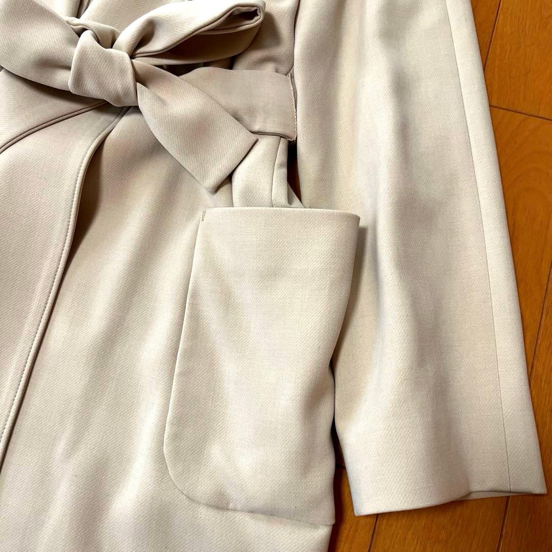美品♡ANAYIダブルクロス フード コート リボン ベルト ロング ガウン