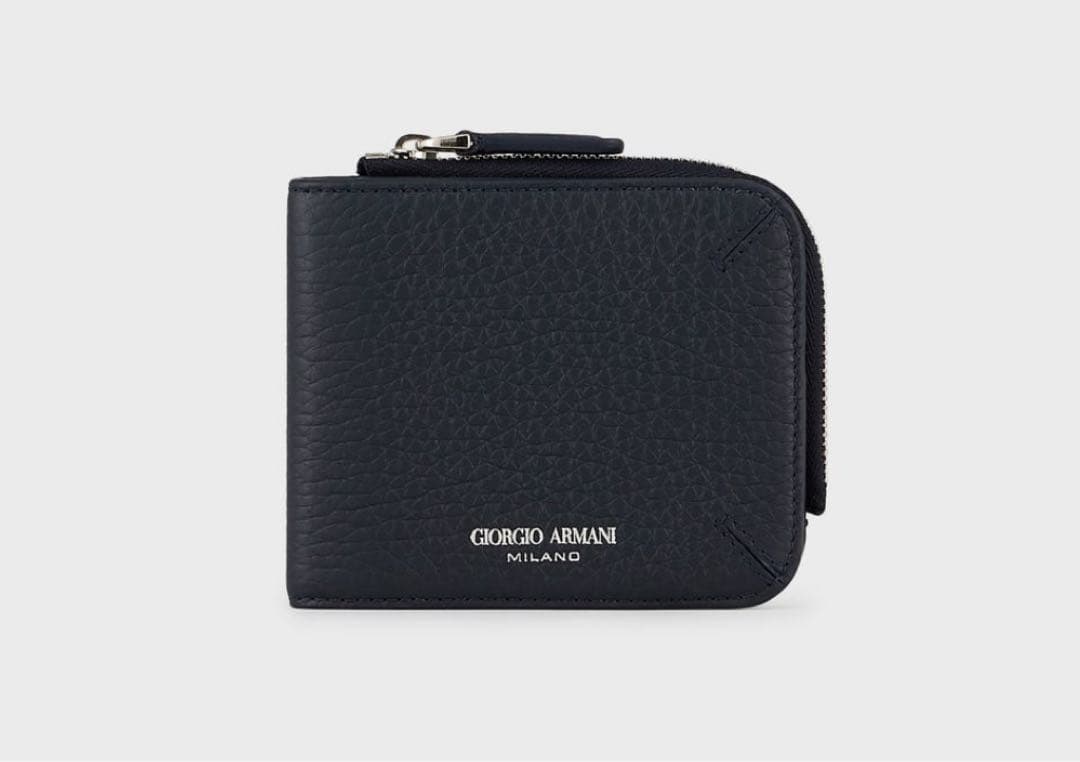 ジョルジオアルマーニ GIORGIO ARMANI 財布　牛革　ブラック　新品
