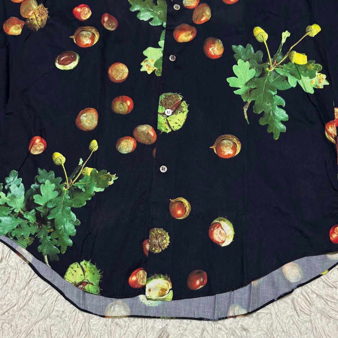 Paul Smith LONDON 長袖シャツ どんぐり 総柄 ネイビー M