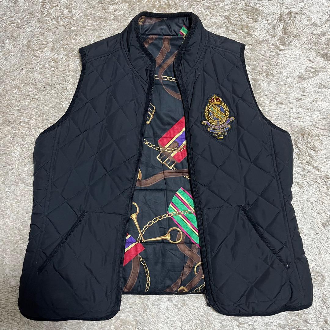 【レア】ラルフローレン エンブレム 馬具柄 リバーシブルベスト