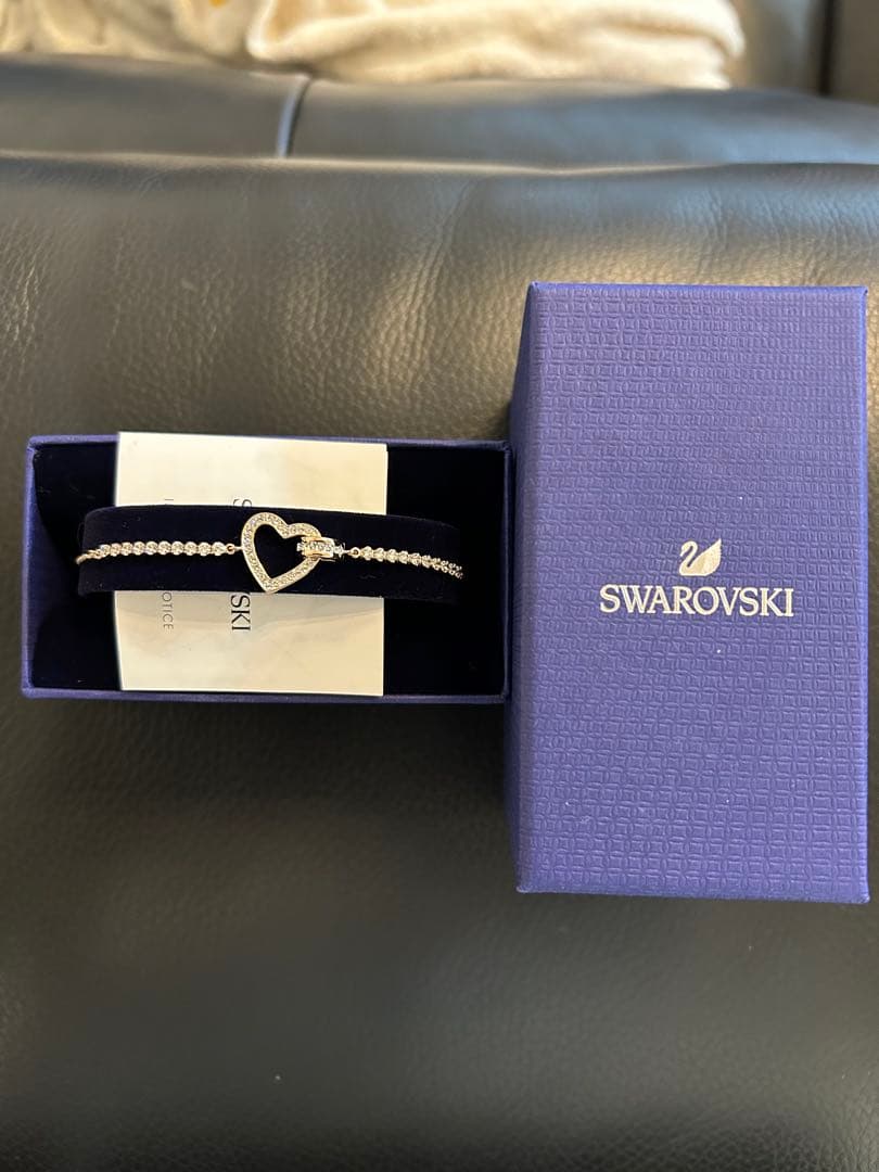 SWAROVSKI スワロフスキー ブレスレット ハート ゴールド系 未使用