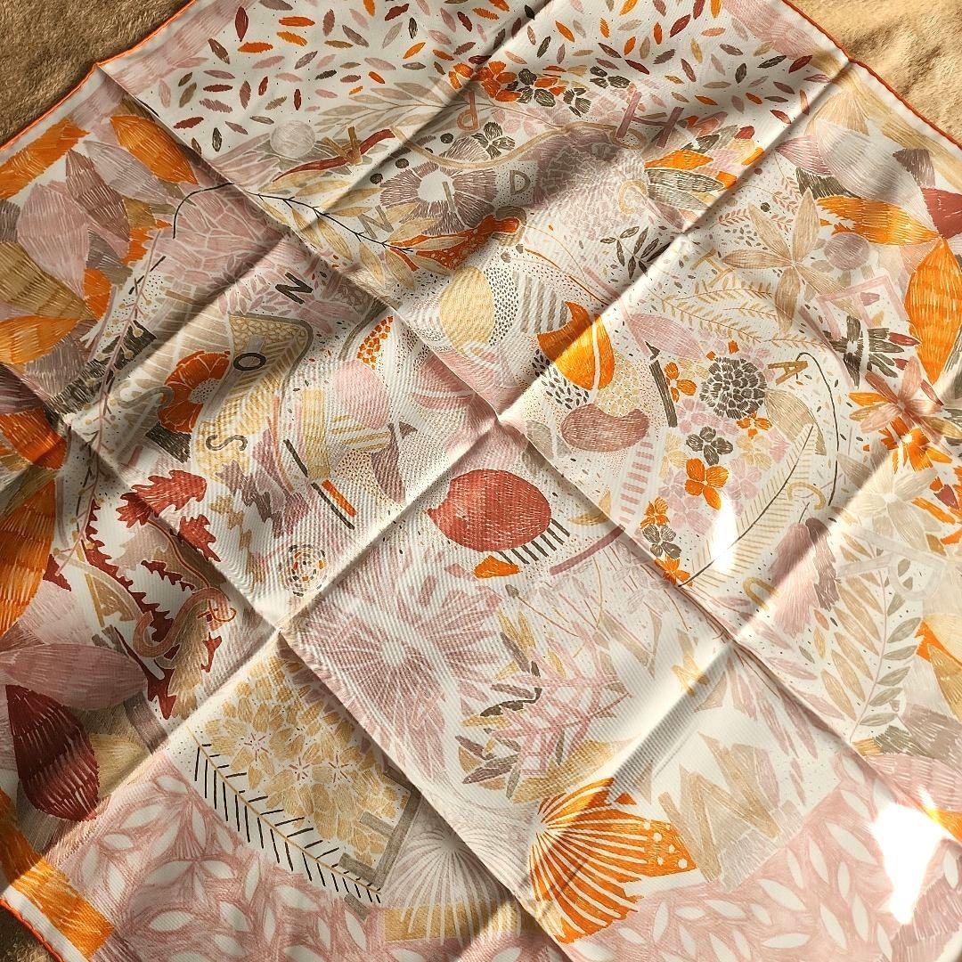 box付 美品【HERMES】カレ90 それぞれの巣作り スカーフ エルメス