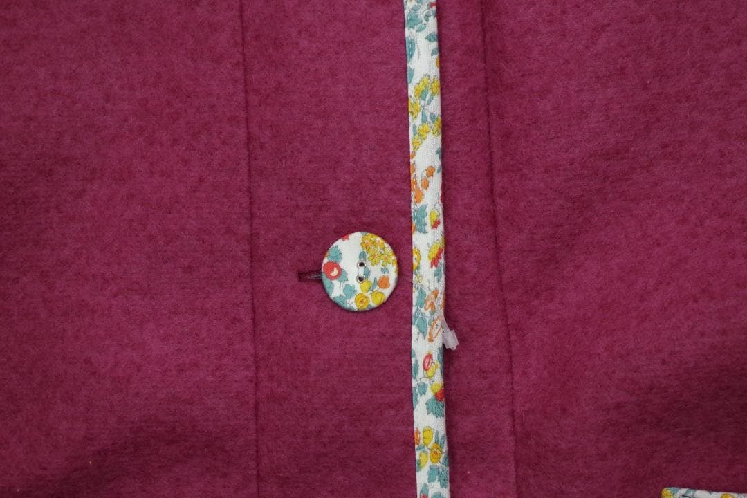 【新品】リバティ LIBERTY fabric　ボンディングフリースベスト（L）