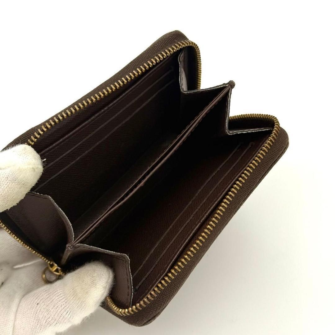 ルイヴィトン【最高級美品】ダミエ エベヌ ジッピーパース ブラウン