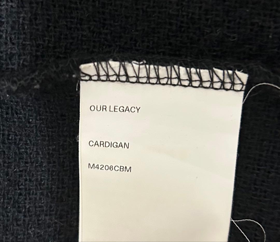 トップス OUR LEGACY CARDIGAN Black Mohair 50