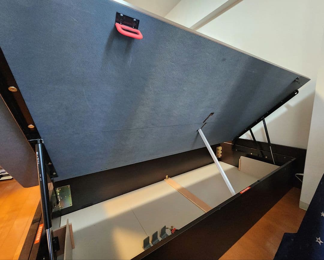 シングルベッドフレーム ヘッドレス よこ開き 深型 送料込