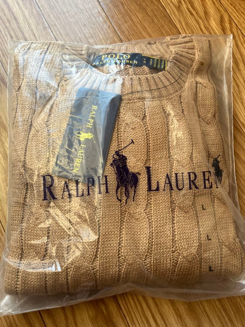 Polo Ralph Lauren ケーブルニットセーター L ベージュ