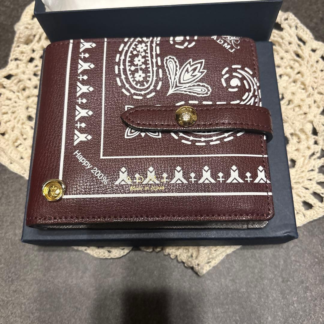 admj 二つ折り財布　HAPPY200%バンダナ柄美品❣️