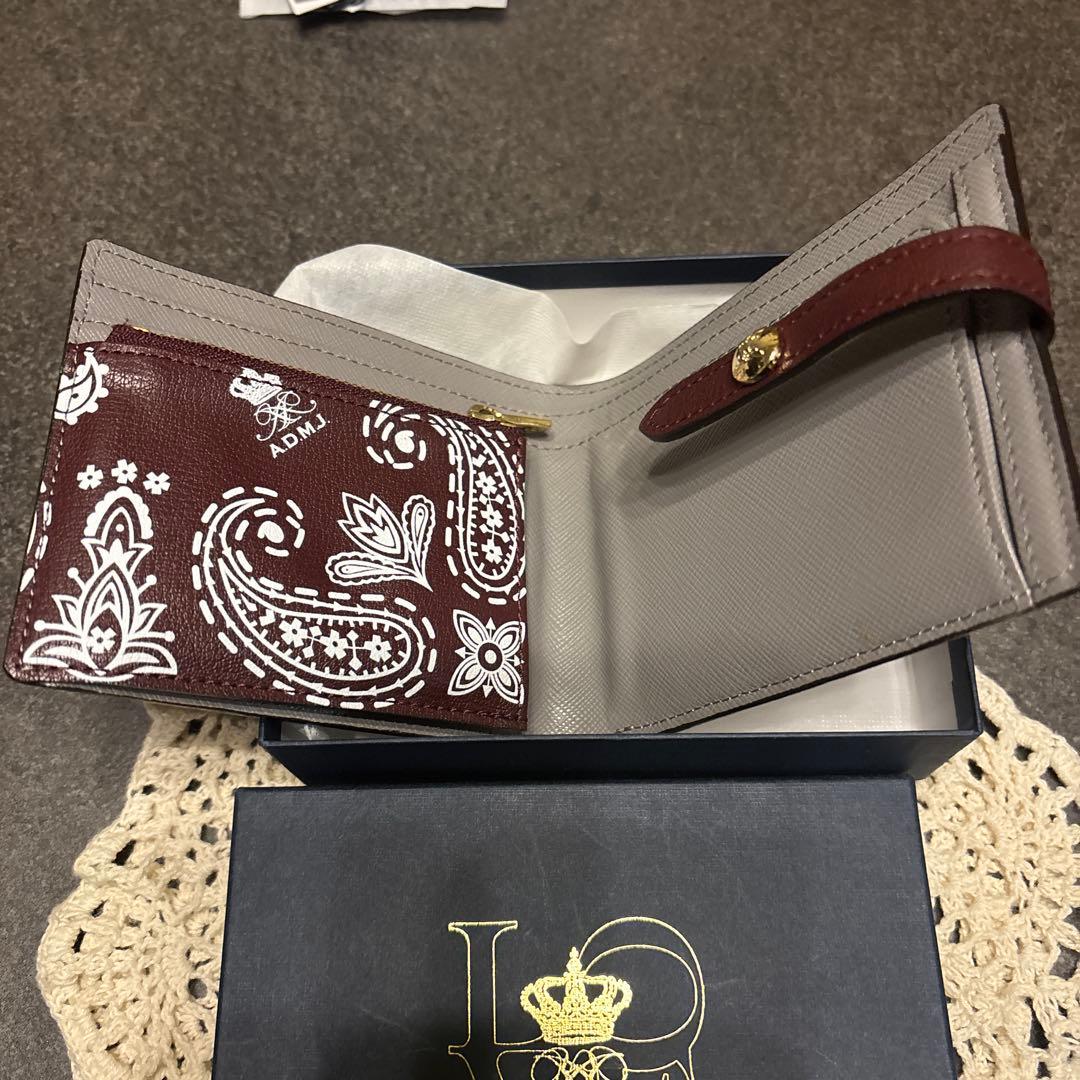 admj 二つ折り財布　HAPPY200%バンダナ柄美品❣️