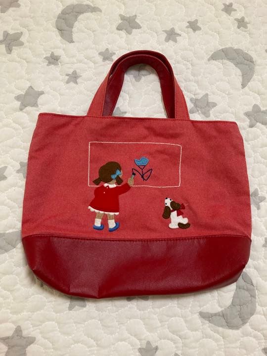 ファミリア　ミニバッグ　マチ　デニム