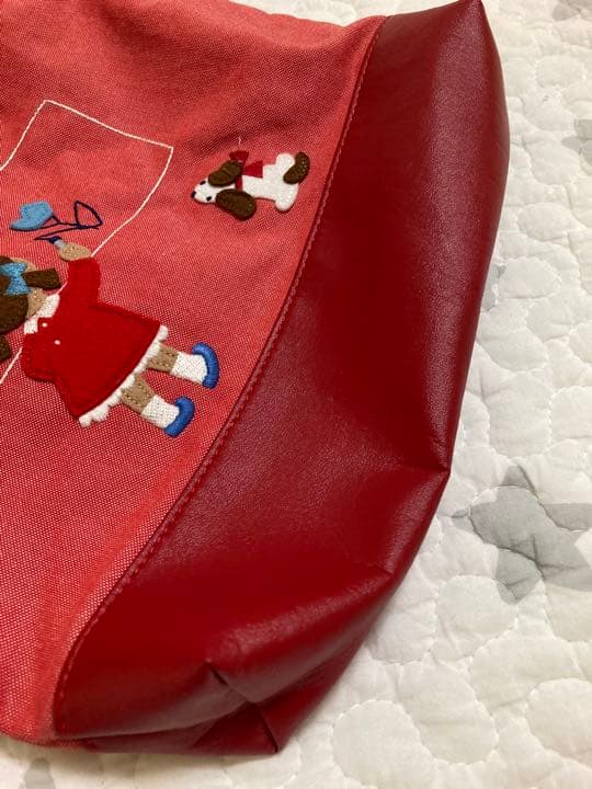 ファミリア　ミニバッグ　マチ　デニム