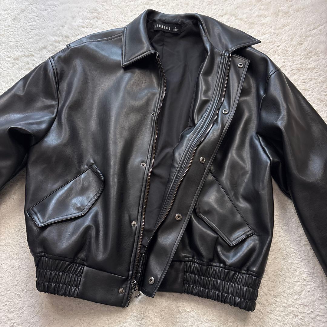 美品　LIONESS ライオネス　レザーボンバージャケット　オーバーサイズ