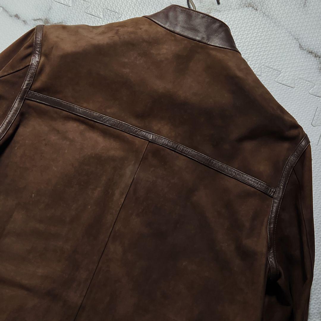 最高級イタリア製✨dunhill ライダースジャケット ラムレザー 羊革