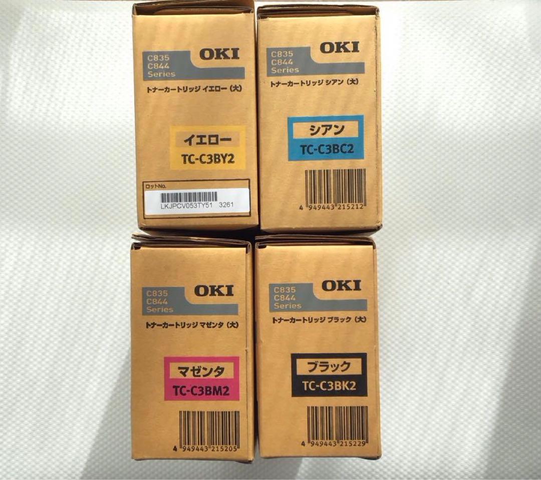 OKI 純正 トナー TC-C3BY2、C2、K2、M2 4色まとめ