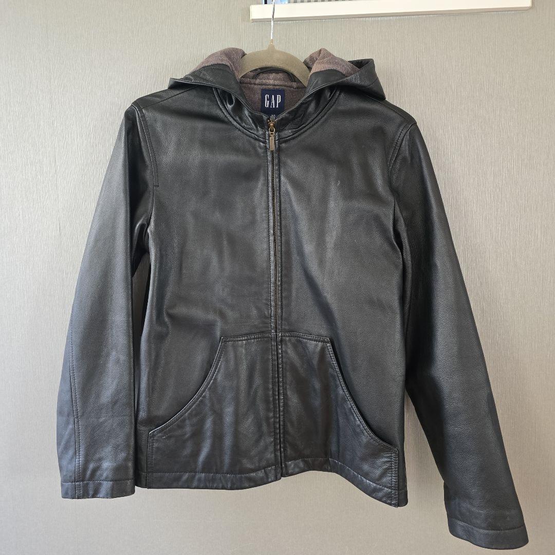 U-1GAP フード付きレザージャケット XS