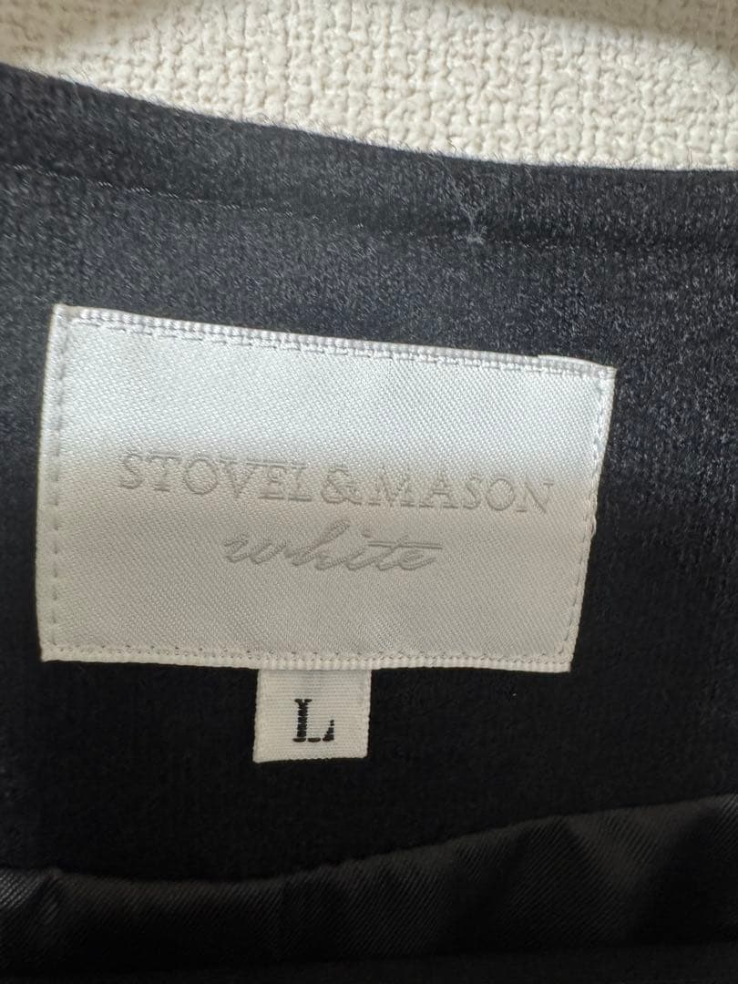 のり【新品タグ付】Stovel & Mason ロングコート黒 L