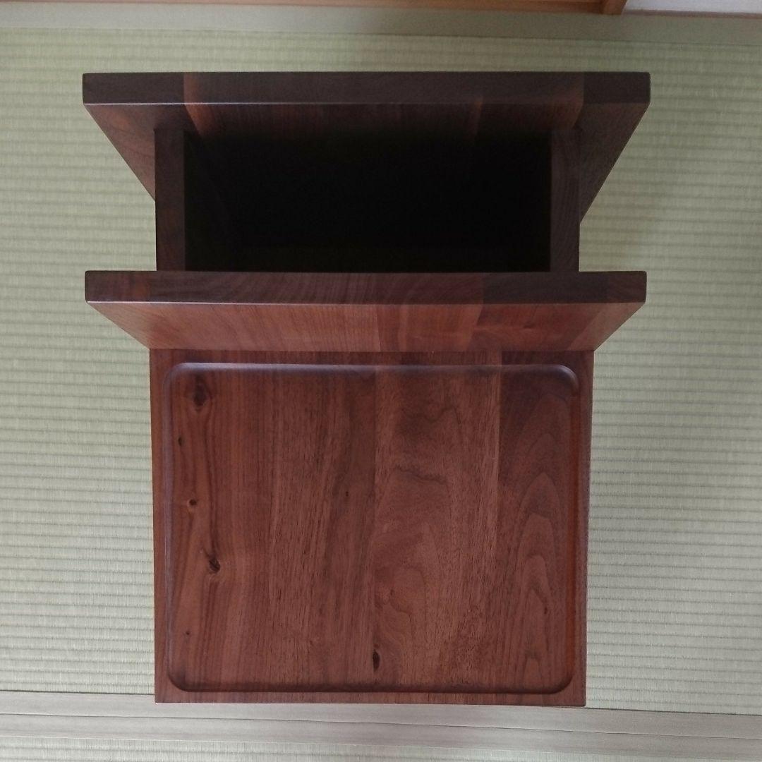 ヒラシマ サイドテーブル ウォールナット 大川家具