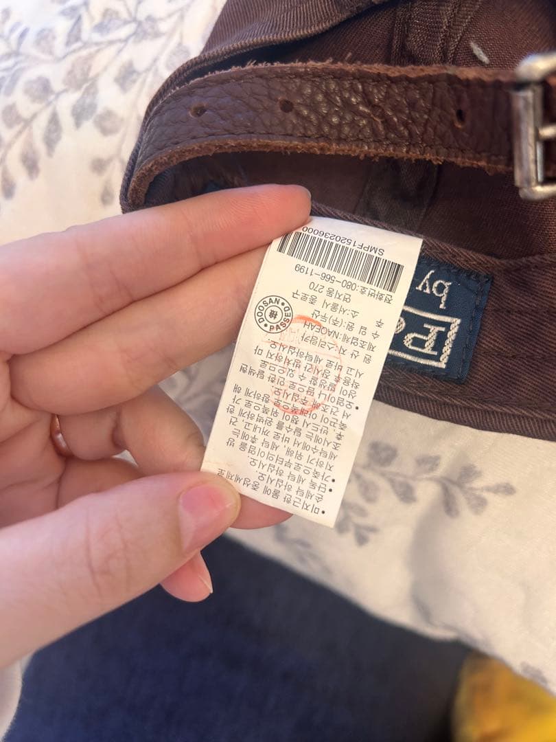POLO 刺繍ブラウンキャップ