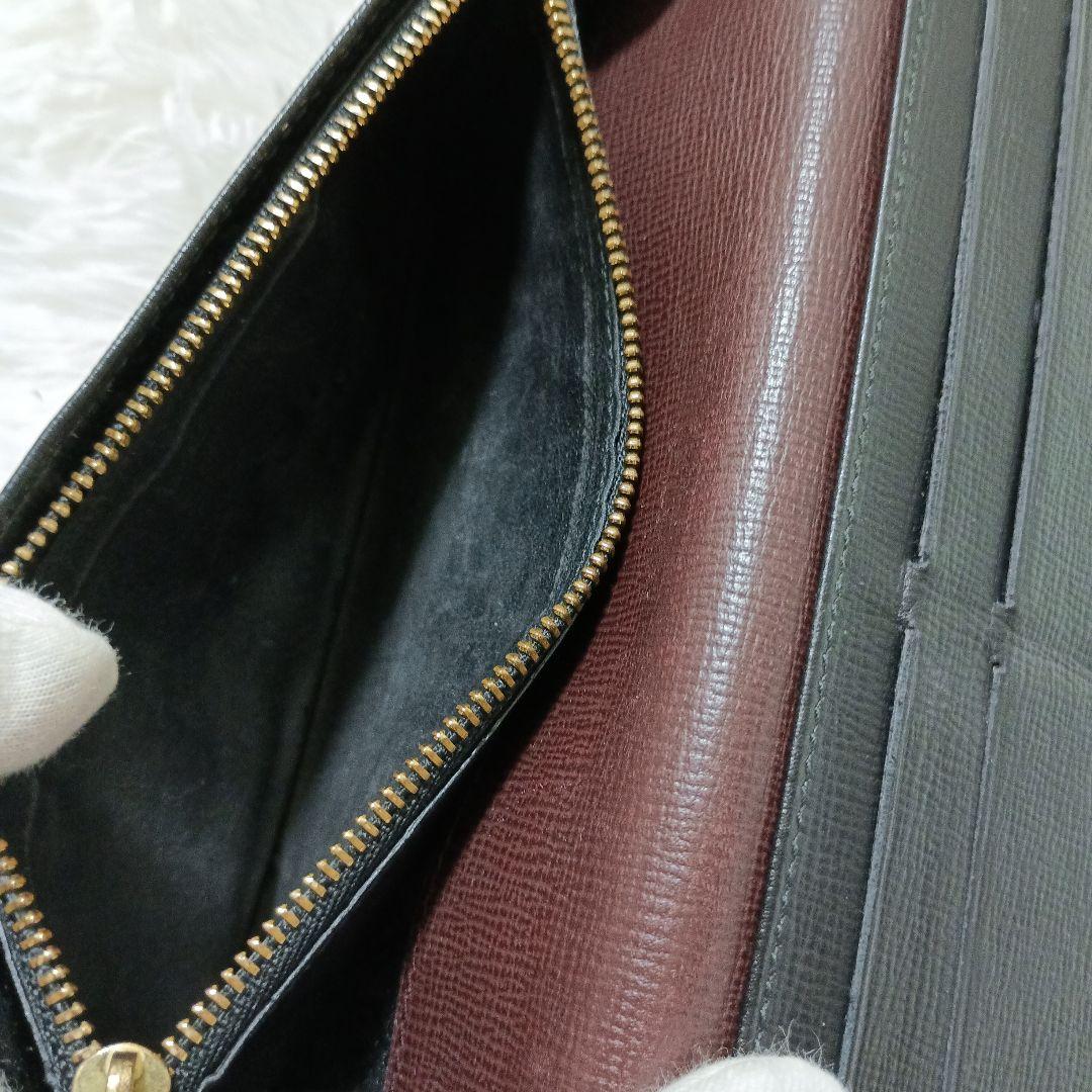 dunhill　ダンヒル　レザー長財布　折り財布　黒　ブラック　ADロゴ　本革