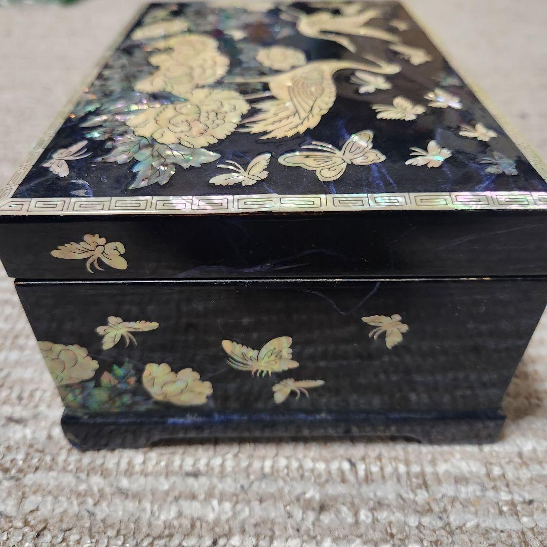 螺鈿細工 ジュエリーボックス 宝石箱 韓国伝統工芸 鳳凰孔雀模様　 高級宝石箱