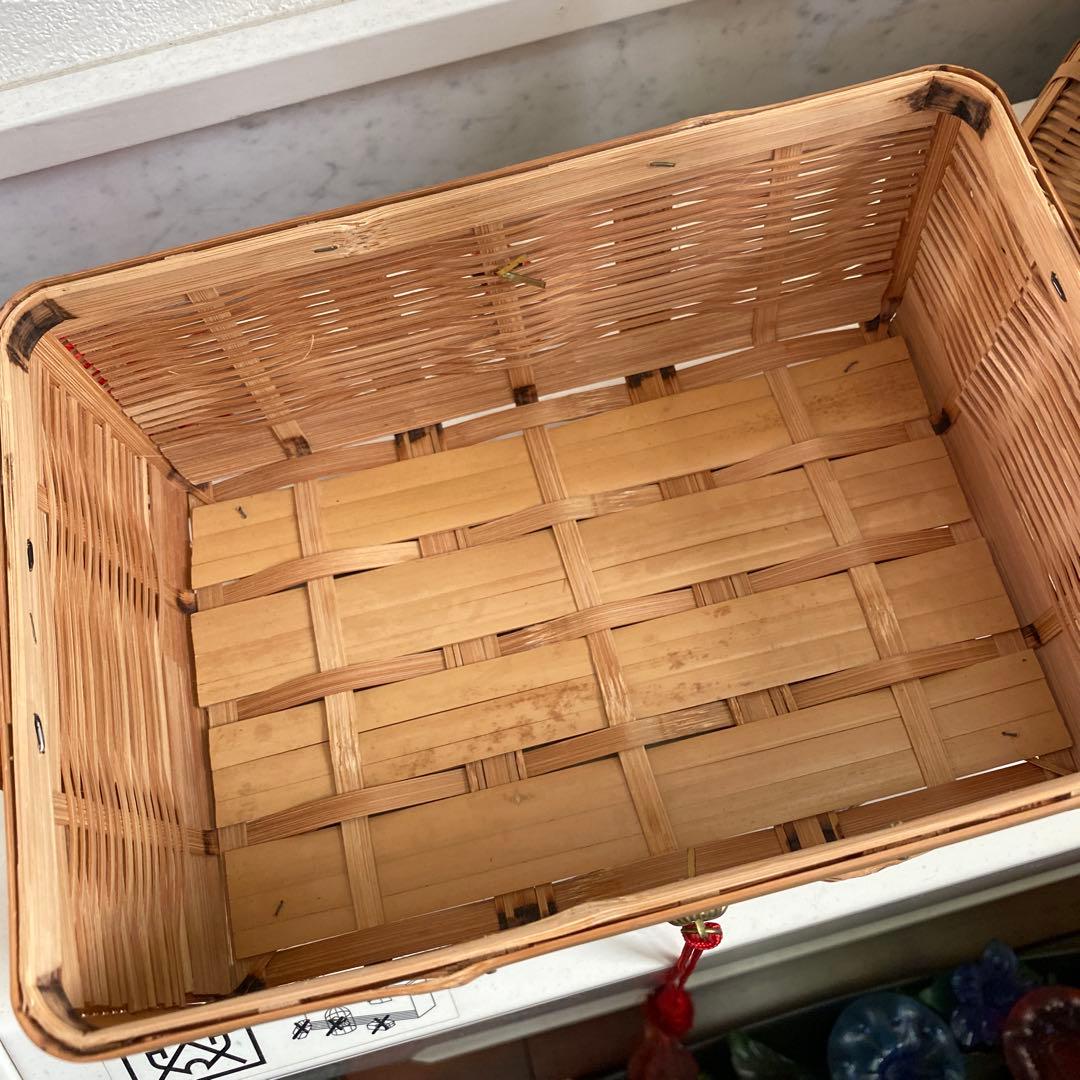 ❣️お値下げ❣️竹籠　　　三段お弁当籠　　大