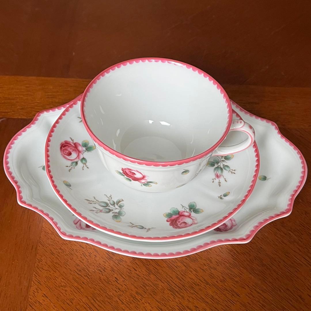 【美品】リチャードジノリ★アンティックローズ★トリオ