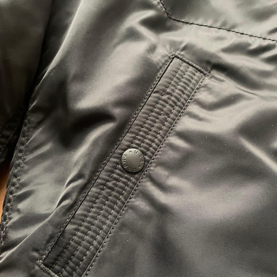 美品！ALPHA INDUSTRIES フード付きブラックブルゾン　TA1260