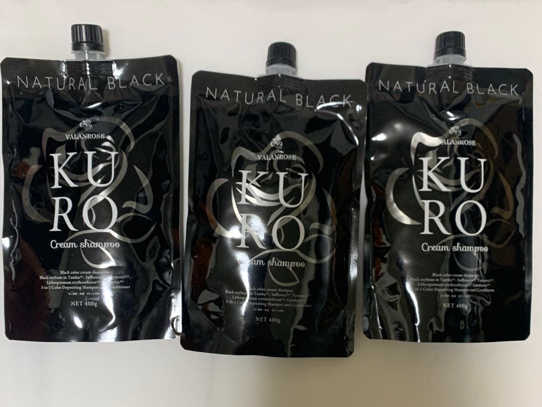 KURO クリームシャンプー ナチュラルブラック 3個セット
