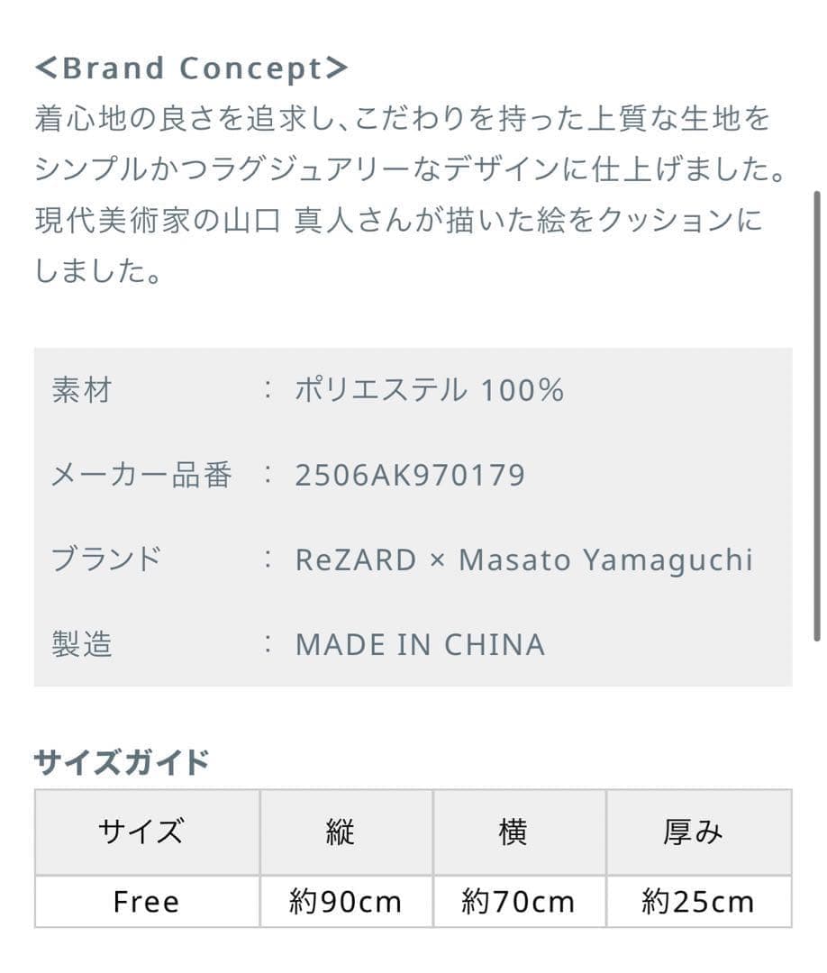 ReZARD ヒカル 山口真人コラボ クッション L