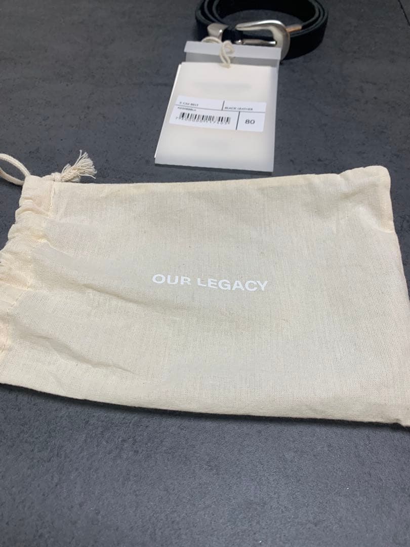 Our Legacy ブラック レザー ベルト 80