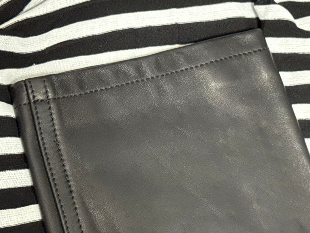 b:b ブラックレザー 馬革 サイズM