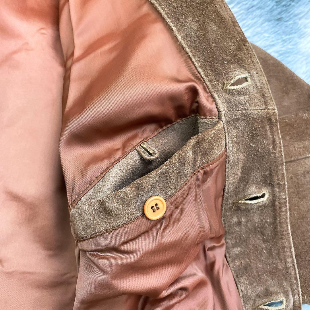 OLD STUSSY 紺タグ　スウェードレザージャケット ブラウン