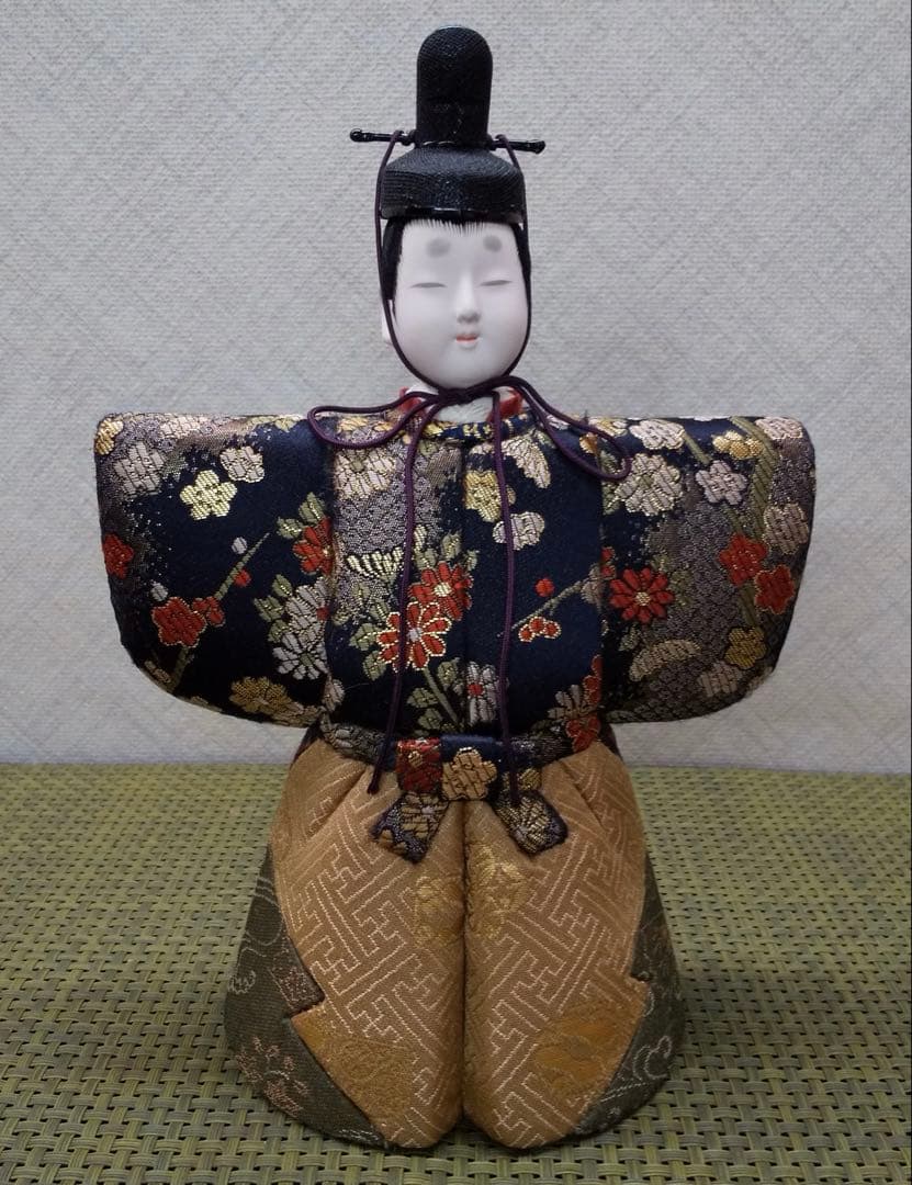 古典　親王飾り 立雛 木目込み人形 　桃の節句　伝統工芸品　京錦織り