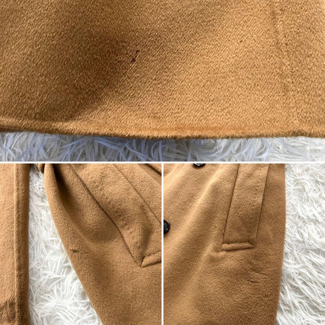 バーバリーロンドン　トレンチコート　カシミヤ　アンゴラ　ロング　ブラウン　L