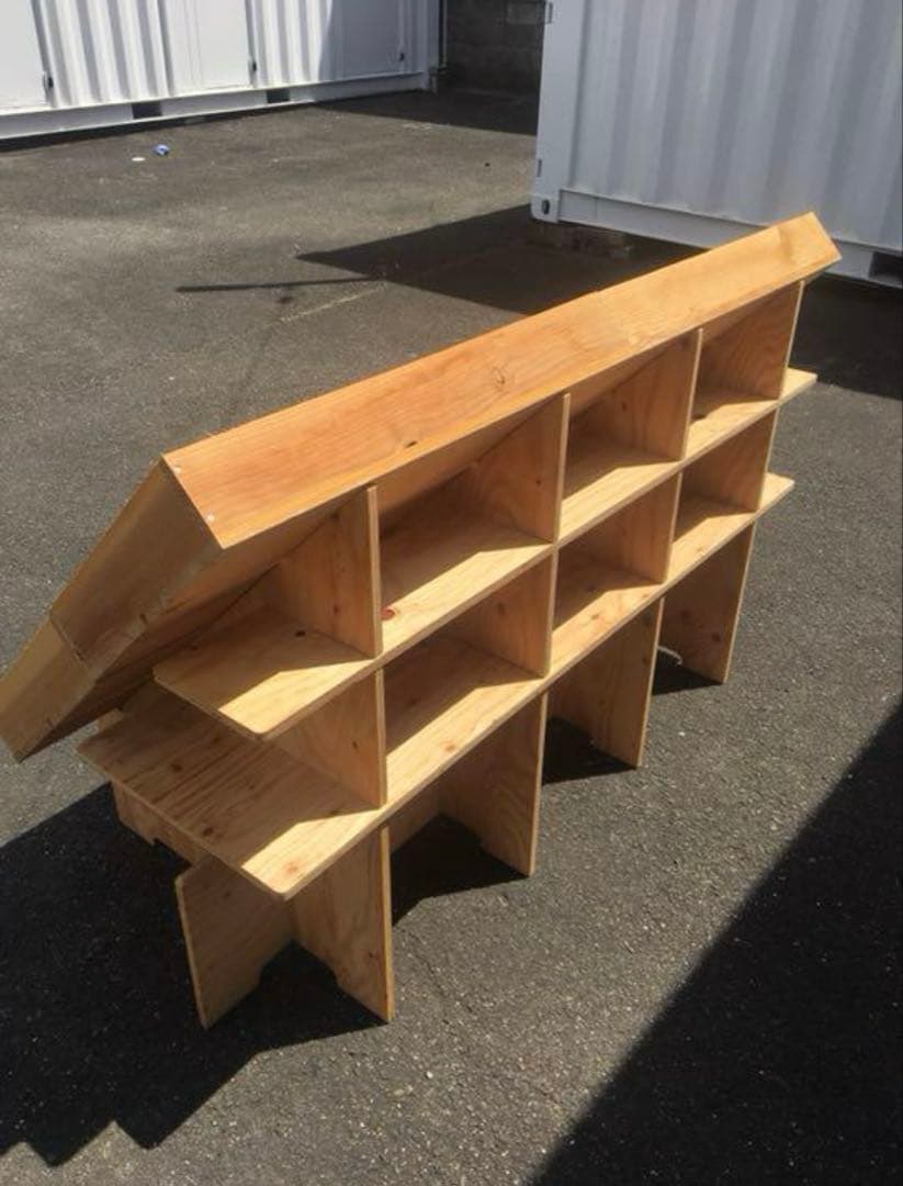 マルシェ台‼️組立式ディスプレイ 店舗什器 陳列棚 イベント什器 一台 送料込み