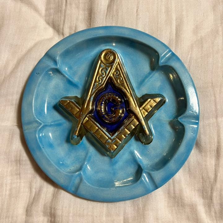 USA vintage 1970年代　フリーメイソン　陶器製　灰皿　アシュトレイ
