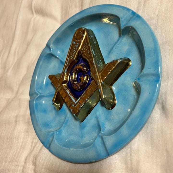 USA vintage 1970年代　フリーメイソン　陶器製　灰皿　アシュトレイ