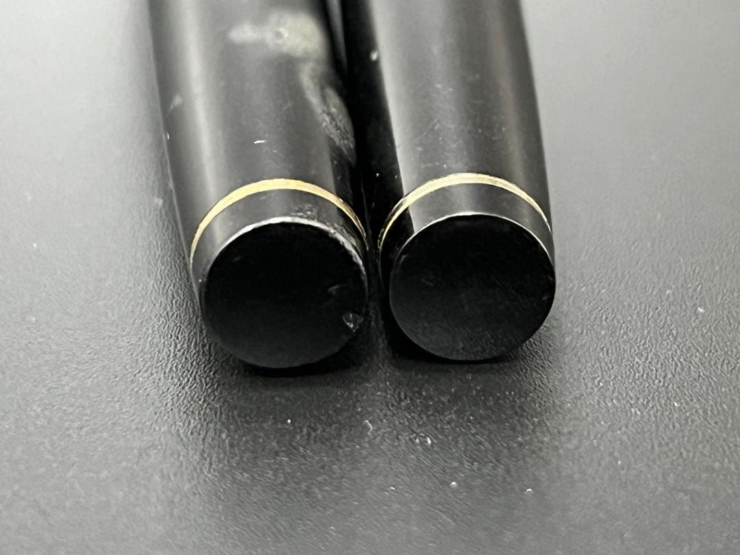 【ペン先18K】PLATINUM万年筆 太字2点セットブラック/ゴールド