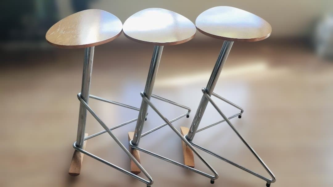 ハイチェア 3脚セットADCORE 楕円形