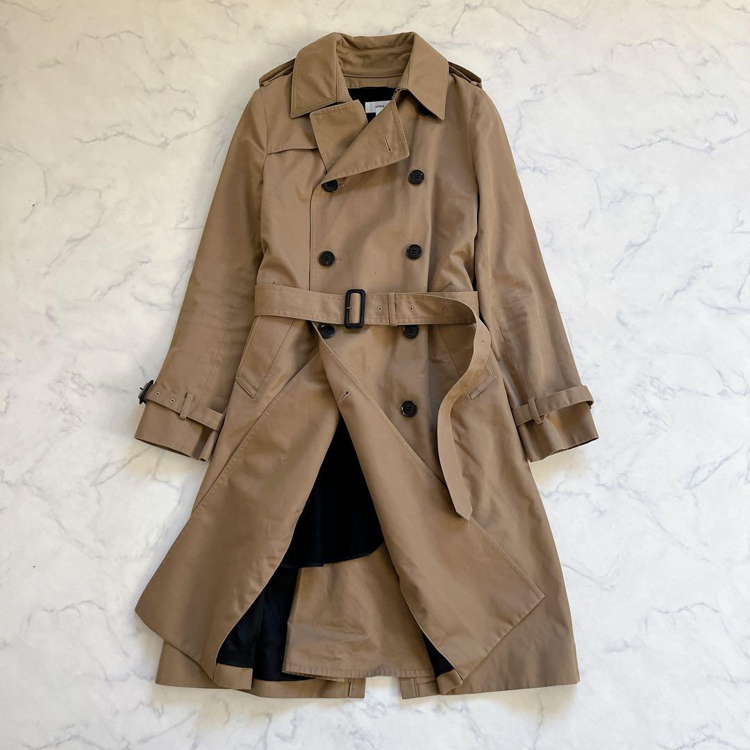 美品 定番 HYKE ハイク ライナー付 トレンチコート コットン 3 L