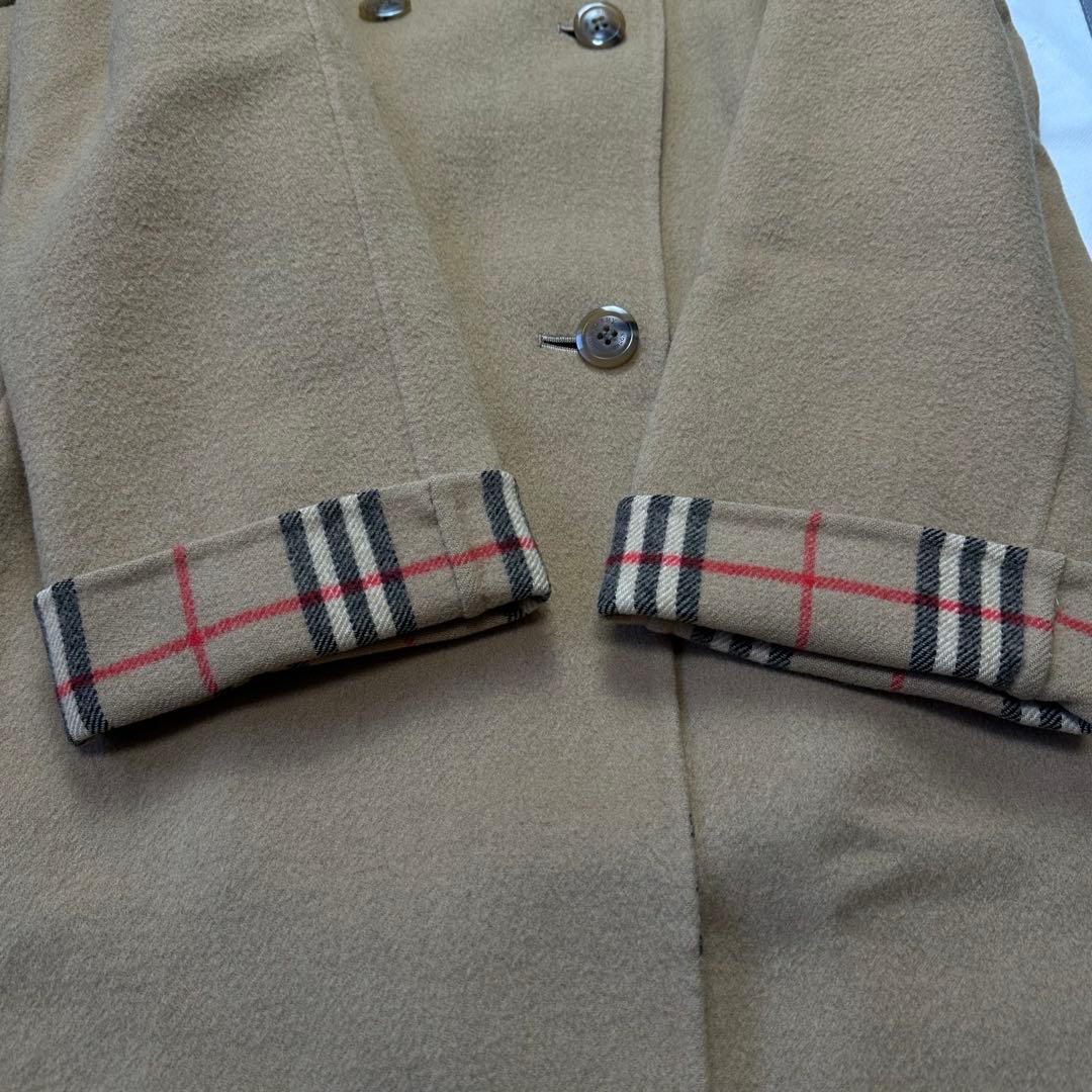 バーバリー♡カシミヤ　ダブルフェイスコート　ノバチェック ハニーベージュ