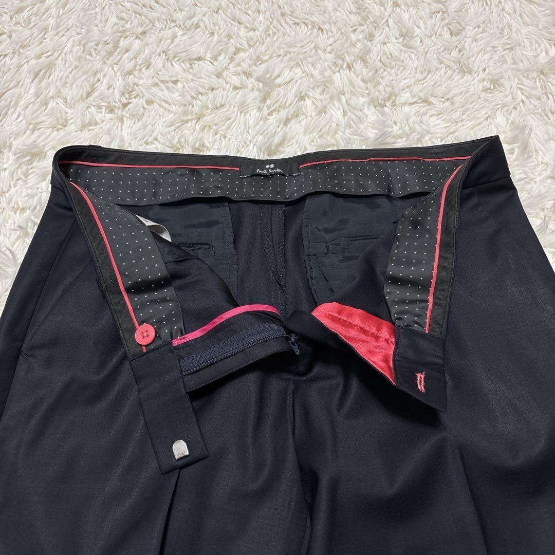 ピーエスポールスミス　セットアップ　3点セット　ネイビー　裏地派手　L　40